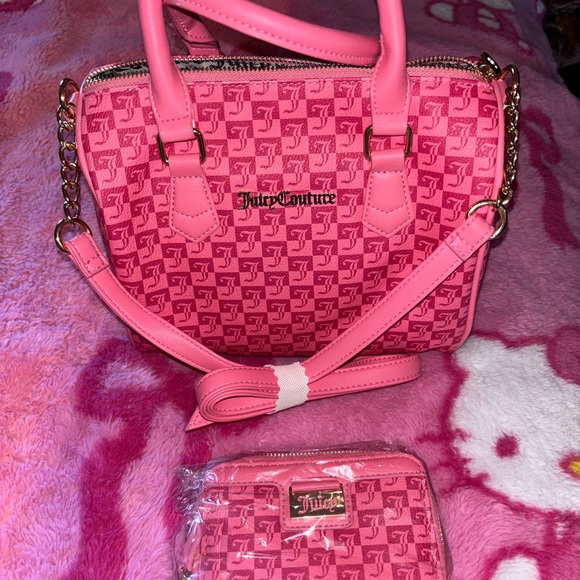 Juicy Couture Handbags - Juicy Couture Pink Satchel and Wallet